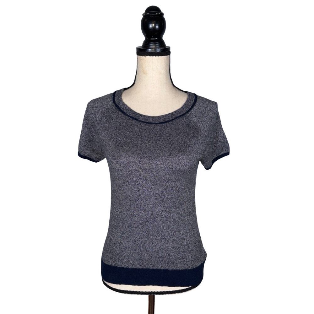 Anthropologie Field Flower Heather Blue Button Down Back Knit Top   Size: XS